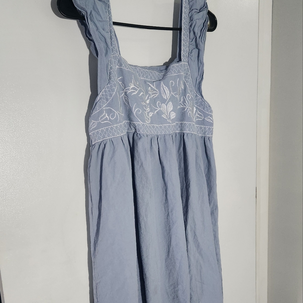 Embroidered Blue Sundress